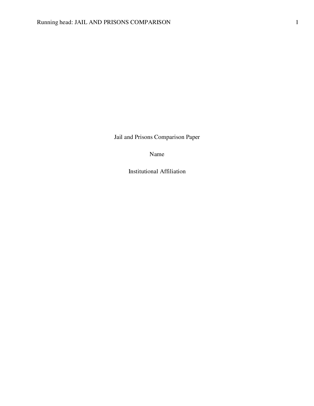 Preview image for Jail and Prisons Comparison Paper